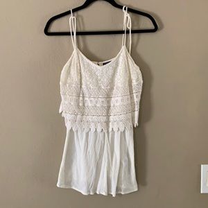Top shop white lace romper